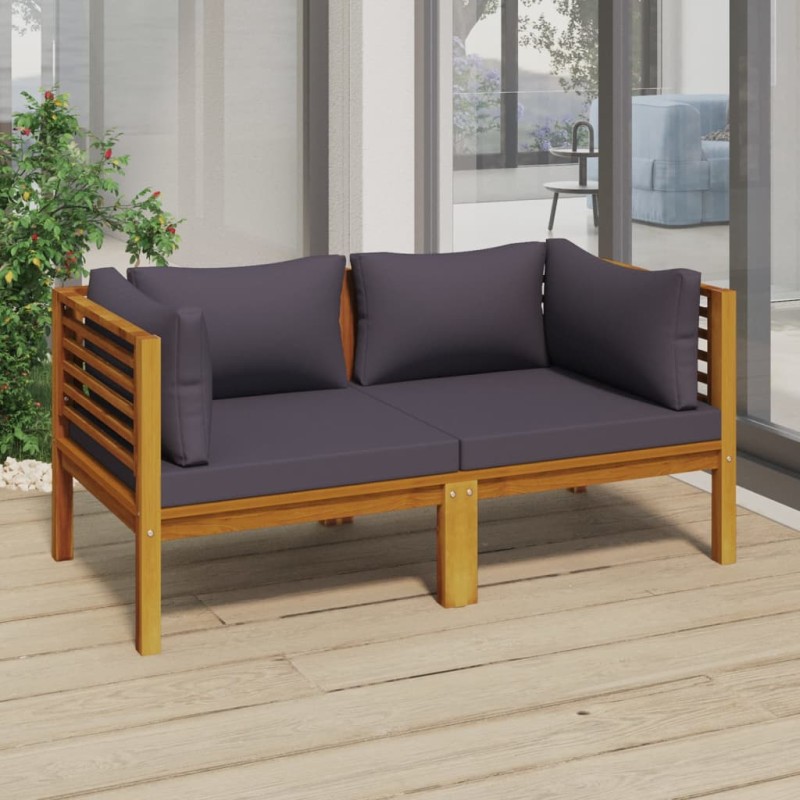 vidaXL 2-Sitzer-Gartensofa mit Kissen Massivholz Akazie vidaXL 2-Sitzer-Gartensofa mit Kissen Massivholz Akazie