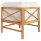 2-Sitzer-Gartensofa mit Creme Kissen Massivholz Teak 2-Sitzer-Gartensofa mit Creme Kissen Massivholz Teak