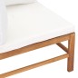 2-Sitzer-Gartensofa mit Creme Kissen Massivholz Teak 2-Sitzer-Gartensofa mit Creme Kissen Massivholz Teak