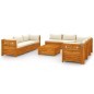 vidaXL 9-tlg. Garten-Lounge-Set mit Kissen Massivholz Akazie vidaXL 9-tlg. Garten-Lounge-Set mit Kissen Massivholz Akazie