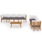 8-tlg. Garten-Lounge-Set mit Kissen Massivholz Akazie 8-tlg. Garten-Lounge-Set mit Kissen Massivholz Akazie