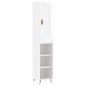 vidaXL Highboard Hochglanz-Weiß 34,5x34x180 cm Holzwerkstoff vidaXL Highboard Hochglanz-Weiß 34,5x34x180 cm Holzwerkstoff