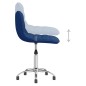 Esszimmerstühle 6 Stk. Drehbar Blau Stoff Esszimmerstühle 6 Stk. Drehbar Blau Stoff