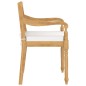Batavia-Stühle 8 Stk. mit Kissen Massivholz Teak Batavia-Stühle 8 Stk. mit Kissen Massivholz Teak