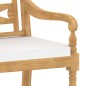 Batavia-Stühle 8 Stk. mit Kissen Massivholz Teak Batavia-Stühle 8 Stk. mit Kissen Massivholz Teak