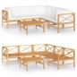 vidaXL 6-tlg. Garten-Lounge-Set mit Creme Kissen Massivholz Teak vidaXL 6-tlg. Garten-Lounge-Set mit Creme Kissen Massivholz Teak