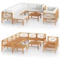 vidaXL 10-tlg. Garten-Lounge-Set mit Creme Kissen Massivholz Teak vidaXL 10-tlg. Garten-Lounge-Set mit Creme Kissen Massivholz Teak