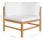 vidaXL 10-tlg. Garten-Lounge-Set mit Creme Kissen Massivholz Teak vidaXL 10-tlg. Garten-Lounge-Set mit Creme Kissen Massivholz Teak