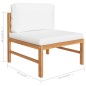 vidaXL 10-tlg. Garten-Lounge-Set mit Creme Kissen Massivholz Teak vidaXL 10-tlg. Garten-Lounge-Set mit Creme Kissen Massivholz Teak