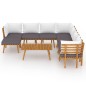 9-tlg. Garten-Lounge-Set mit Kissen Massivholz Akazie 9-tlg. Garten-Lounge-Set mit Kissen Massivholz Akazie
