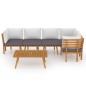 vidaXL 6-tlg. Garten-Lounge-Set mit Kissen Massivholz Akazie vidaXL 6-tlg. Garten-Lounge-Set mit Kissen Massivholz Akazie