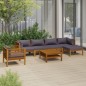 7-tlg. Garten-Lounge-Set mit Auflage Massivholz Akazie 7-tlg. Garten-Lounge-Set mit Auflage Massivholz Akazie