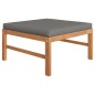 7-tlg. Garten-Lounge-Set mit Grauen Kissen Massivholz Teak 7-tlg. Garten-Lounge-Set mit Grauen Kissen Massivholz Teak