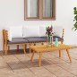 3-tlg. Garten-Lounge-Set mit Kissen Massivholz Akazie 3-tlg. Garten-Lounge-Set mit Kissen Massivholz Akazie