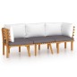3-tlg. Garten-Lounge-Set mit Kissen Massivholz Akazie 3-tlg. Garten-Lounge-Set mit Kissen Massivholz Akazie