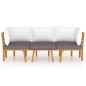 3-tlg. Garten-Lounge-Set mit Kissen Massivholz Akazie 3-tlg. Garten-Lounge-Set mit Kissen Massivholz Akazie