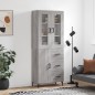 Highboard Grau Sonoma 69,5x34x180 cm Holzwerkstoff Highboard Grau Sonoma 69,5x34x180 cm Holzwerkstoff