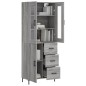 Highboard Grau Sonoma 69,5x34x180 cm Holzwerkstoff Highboard Grau Sonoma 69,5x34x180 cm Holzwerkstoff