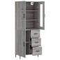 Highboard Grau Sonoma 69,5x34x180 cm Holzwerkstoff Highboard Grau Sonoma 69,5x34x180 cm Holzwerkstoff