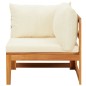 vidaXL 4-tlg. Garten-Lounge-Set mit Cremeweißen Kissen Akazienholz vidaXL 4-tlg. Garten-Lounge-Set mit Cremeweißen Kissen Akazienholz