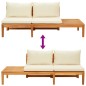 vidaXL 4-tlg. Garten-Lounge-Set mit Cremeweißen Kissen Akazienholz vidaXL 4-tlg. Garten-Lounge-Set mit Cremeweißen Kissen Akazienholz
