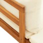 vidaXL 4-tlg. Garten-Lounge-Set mit Cremeweißen Kissen Akazienholz vidaXL 4-tlg. Garten-Lounge-Set mit Cremeweißen Kissen Akazienholz