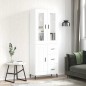 Highboard Weiß 69,5x34x180 cm Holzwerkstoff Highboard Weiß 69,5x34x180 cm Holzwerkstoff