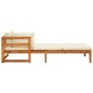 3-tlg. Garten-Lounge-Set mit Cremeweißen Kissen Massivholz Akazie 3-tlg. Garten-Lounge-Set mit Cremeweißen Kissen Massivholz Akazie