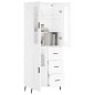 Highboard Weiß 69,5x34x180 cm Holzwerkstoff Highboard Weiß 69,5x34x180 cm Holzwerkstoff