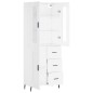 Highboard Weiß 69,5x34x180 cm Holzwerkstoff Highboard Weiß 69,5x34x180 cm Holzwerkstoff