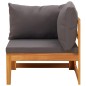5-tlg. Garten-Lounge-Set mit Dunkelgrauen Kissen Akazienholz 5-tlg. Garten-Lounge-Set mit Dunkelgrauen Kissen Akazienholz
