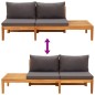 5-tlg. Garten-Lounge-Set mit Dunkelgrauen Kissen Akazienholz 5-tlg. Garten-Lounge-Set mit Dunkelgrauen Kissen Akazienholz