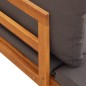 5-tlg. Garten-Lounge-Set mit Dunkelgrauen Kissen Akazienholz 5-tlg. Garten-Lounge-Set mit Dunkelgrauen Kissen Akazienholz