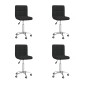 Esszimmerstühle 4 Stk. Drehbar Schwarz Stoff Esszimmerstühle 4 Stk. Drehbar Schwarz Stoff