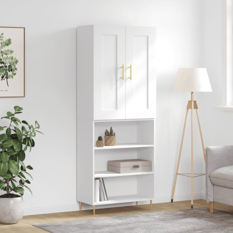 vidaXL Highboard Weiß 69,5x34x180 cm Holzwerkstoff vidaXL Highboard Weiß 69,5x34x180 cm Holzwerkstoff