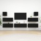 7-tlg. TV-Schrank-Set Schwarz Holzwerkstoff 7-tlg. TV-Schrank-Set Schwarz Holzwerkstoff