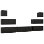 7-tlg. TV-Schrank-Set Schwarz Holzwerkstoff 7-tlg. TV-Schrank-Set Schwarz Holzwerkstoff