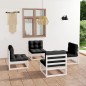 vidaXL 4-tlg. Garten-Lounge-Set mit Kissen Kiefer Massivholz vidaXL 4-tlg. Garten-Lounge-Set mit Kissen Kiefer Massivholz