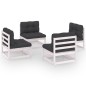vidaXL 4-tlg. Garten-Lounge-Set mit Kissen Kiefer Massivholz vidaXL 4-tlg. Garten-Lounge-Set mit Kissen Kiefer Massivholz