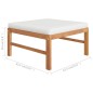 4-tlg. Garten-Lounge-Set mit Creme Kissen Massivholz Teak 4-tlg. Garten-Lounge-Set mit Creme Kissen Massivholz Teak