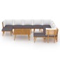 vidaXL 12-tlg. Garten-Lounge-Set mit Kissen Massivholz Akazie vidaXL 12-tlg. Garten-Lounge-Set mit Kissen Massivholz Akazie
