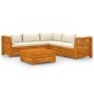 6-tlg. Garten-Lounge-Set mit Kissen Massivholz Akazie 6-tlg. Garten-Lounge-Set mit Kissen Massivholz Akazie