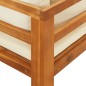 Sonnenliegen mit Cremeweißen Kissen 2 Stk. Akazienholz Sonnenliegen mit Cremeweißen Kissen 2 Stk. Akazienholz