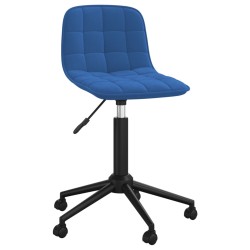Esszimmerstühle 4 Stk. Drehbar Blau Samt