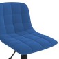 Esszimmerstühle 4 Stk. Drehbar Blau Samt Esszimmerstühle 4 Stk. Drehbar Blau Samt