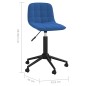 Esszimmerstühle 4 Stk. Drehbar Blau Samt Esszimmerstühle 4 Stk. Drehbar Blau Samt