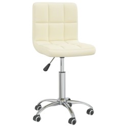 Esszimmerstühle 6 Stk. Drehbar Creme Stoff
