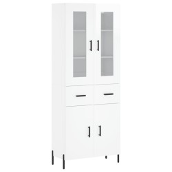 vidaXL Highboard Hochglanz-Weiß 69,5x34x180 cm Holzwerkstoff