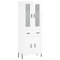 vidaXL Highboard Hochglanz-Weiß 69,5x34x180 cm Holzwerkstoff vidaXL Highboard Hochglanz-Weiß 69,5x34x180 cm Holzwerkstoff