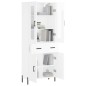 vidaXL Highboard Hochglanz-Weiß 69,5x34x180 cm Holzwerkstoff vidaXL Highboard Hochglanz-Weiß 69,5x34x180 cm Holzwerkstoff